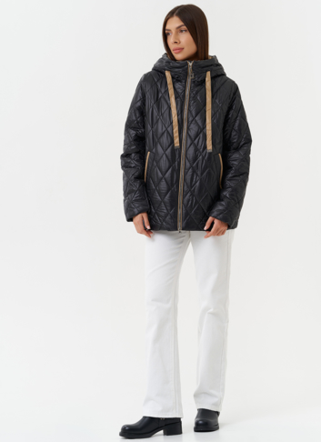 Стеганая куртка с капюшоном