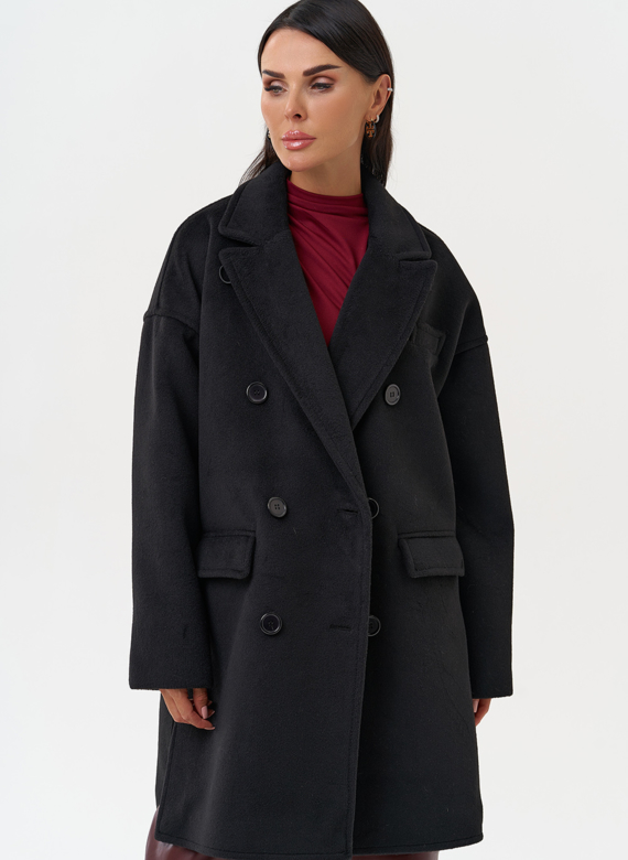Женское пальто черного цвета