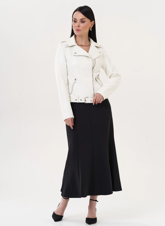 Куртка из эко кожи белого цвета