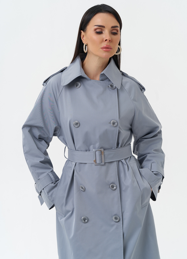 Женский плащ с английским воротником модель № 30267 универмаг малина