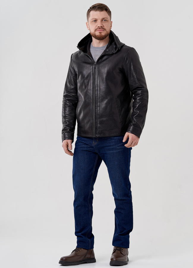 фото Мужская куртка из натуральной кожи  модель № 24395