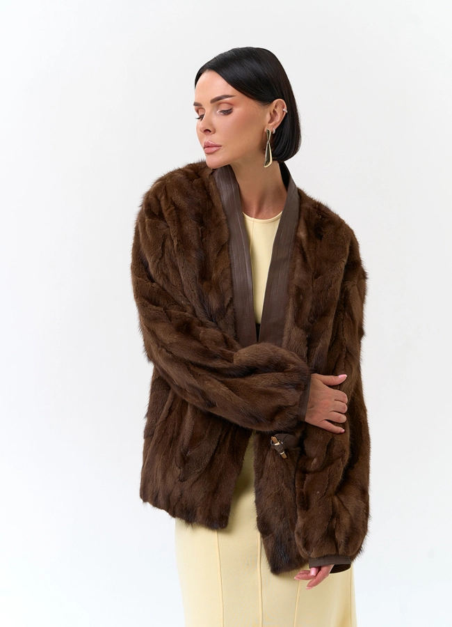 Жакет из меха частей норки модель № 33784 в кредит