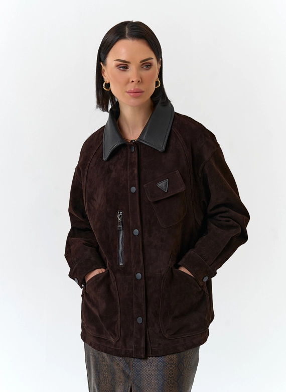 Женская куртка из натуральной замши