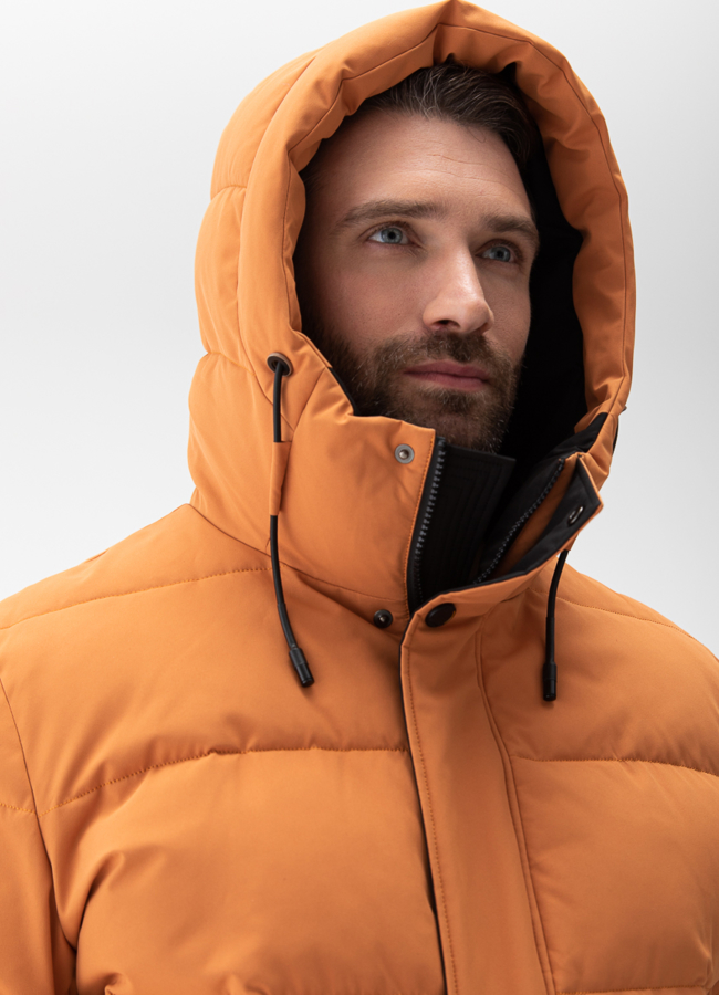 Мужской пуховик с капюшоном  модель № 27994 универмаг малина