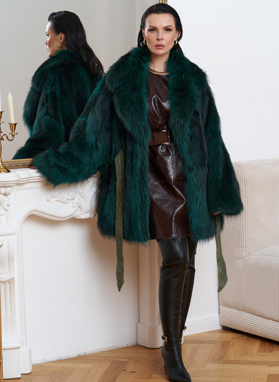 Шуба из енота летучая мышь