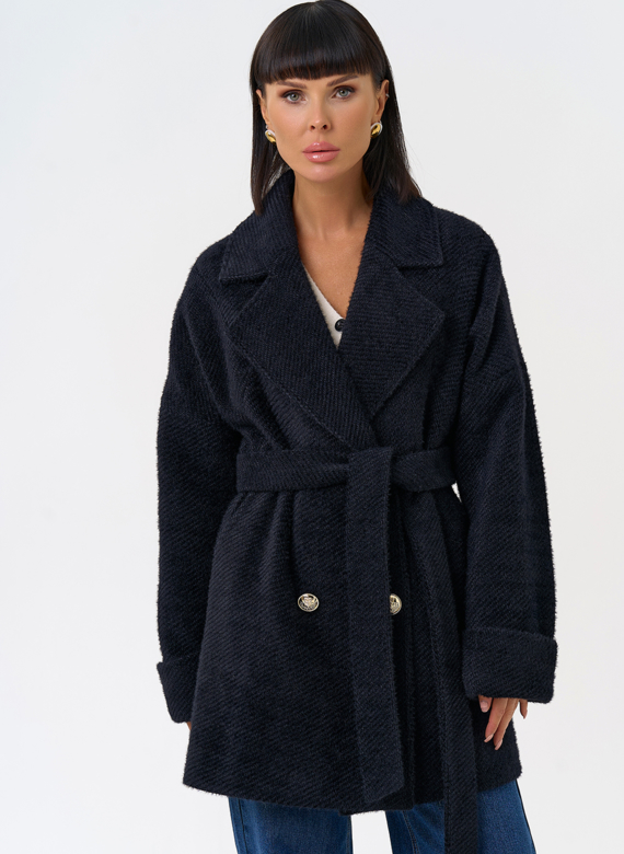 Женское полупальто с английским воротником